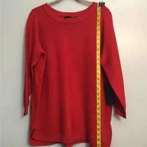 Cyrus Bold Red Ribbed Sweater